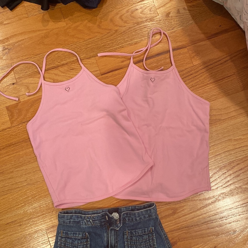 BUNDLE Y2K Gap girls fitted pink halter top with open back